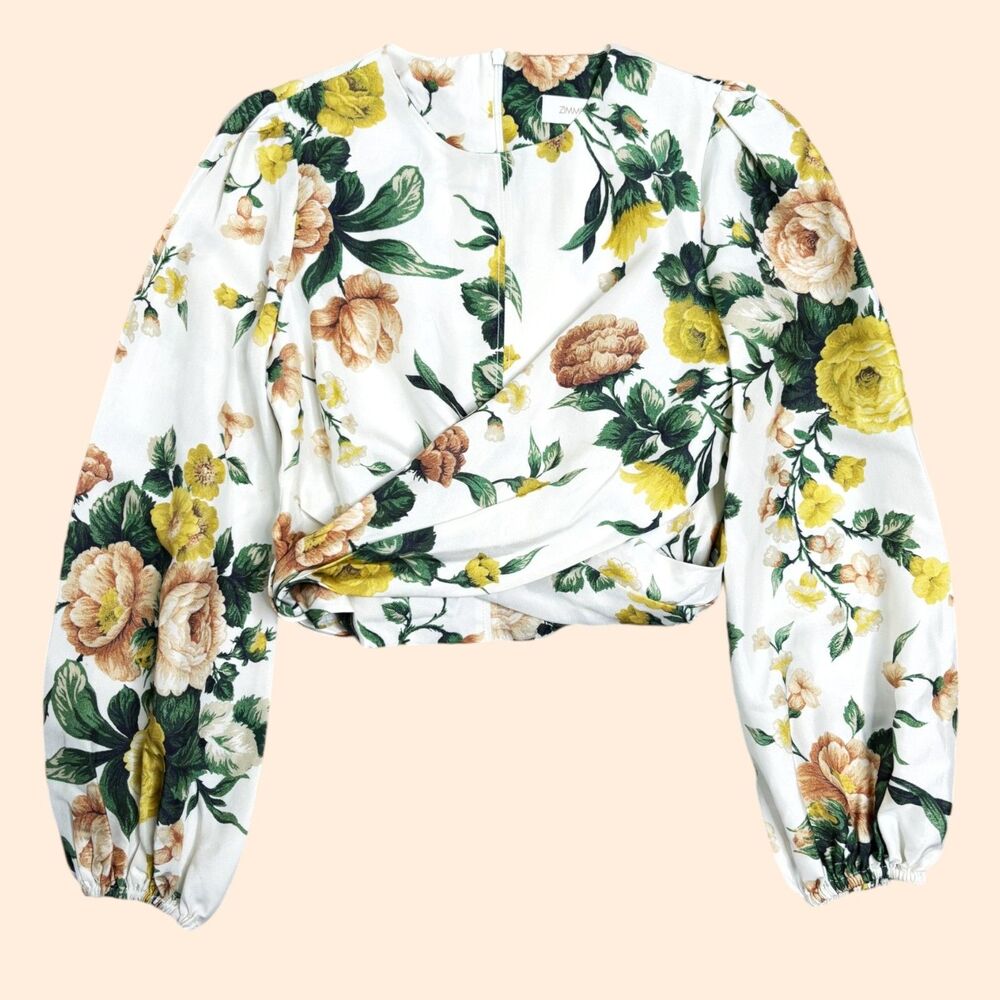 Zimmermann Zippy Wrap Floral Top